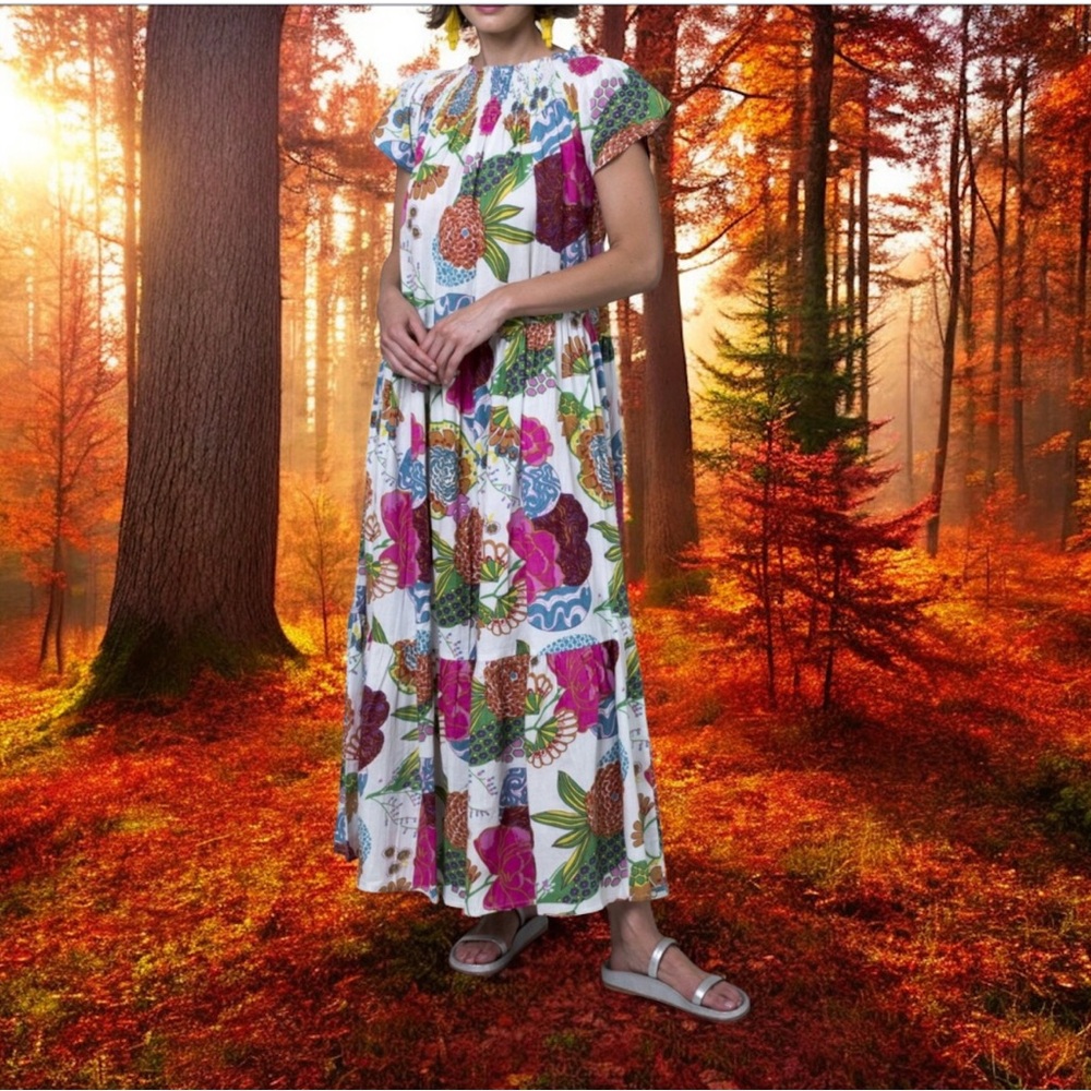 Vibrant Floral Maxi Dress